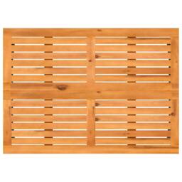 Berkfield Home Garden Table with Acacia Wood Top Grey 105x75x72 cm Poly Rattan - Size: 105 x 75 x 72 cm - thumbnail 8