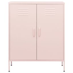 Berkfield Home Storage Cabinet Pink 80x35x101.5 cm Steel - thumbnail 3