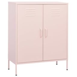 Berkfield Home Storage Cabinet Pink 80x35x101.5 cm Steel - thumbnail 1