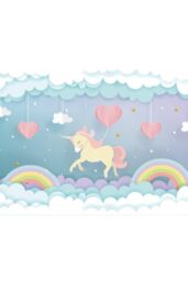 Origin Murals Unicorn Dream Wall Mural - Size: W350 cm x H280 cm - thumbnail 2