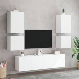 Berkfield Home TV Wall Cabinets 2 pcs White 40.5x30x40 cm Engineered Wood - thumbnail 4