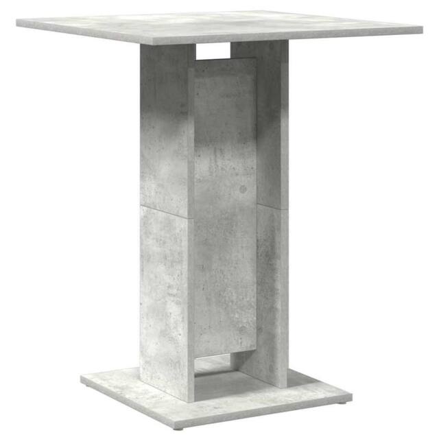 Berkfield Home Bistro Table Concrete Grey 60x60x75 cm Engineered Wood - Size: 60 x 60 x 75 cm - image 1
