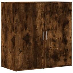 Berkfield Home Sideboard Smoked Oak 79x38x80 cm Engineered Wood in Brown - Size: 79 x 38 x 80 cm - thumbnail 3