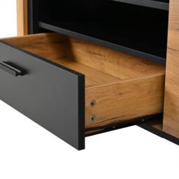 ModernLuxe Modern TV cabinet with drawer, storage doors & industrial style - thumbnail 6