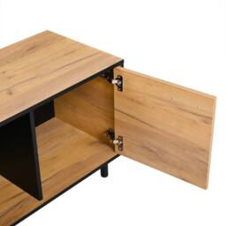 ModernLuxe Modern TV cabinet with drawer, storage doors & industrial style - thumbnail 8