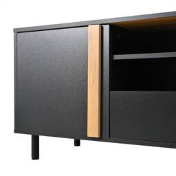 ModernLuxe Modern TV cabinet with drawer, storage doors & industrial style - thumbnail 4