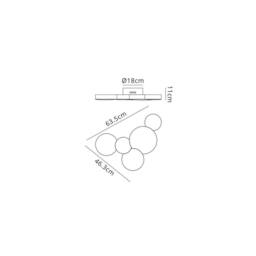 Netlighting Fusion Flush Ceiling Light 63.5cm x 46.3cm 43W LED 3000K 2120lm in White - Size: 63.5 cm x 46.3 cm - thumbnail 2