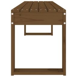 Berkfield Home Garden Bench Honey Brown 110x38x45 cm Solid Wood Pine - Size: 110 x 38 x 45 cm - thumbnail 4