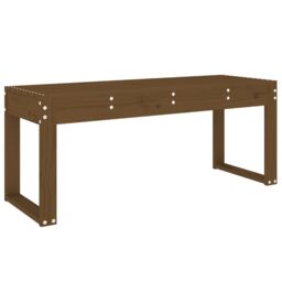 Berkfield Home Garden Bench Honey Brown 110x38x45 cm Solid Wood Pine - Size: 110 x 38 x 45 cm - thumbnail 2