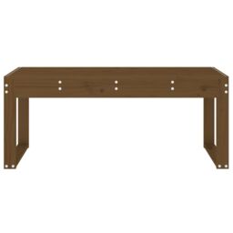 Berkfield Home Garden Bench Honey Brown 110x38x45 cm Solid Wood Pine - Size: 110 x 38 x 45 cm - thumbnail 3