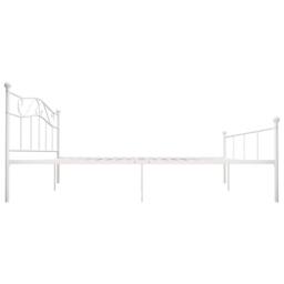 Berkfield Home Bed Frame White Metal 180x200 cm Super King - thumbnail 4
