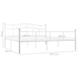Berkfield Home Bed Frame White Metal 180x200 cm Super King - thumbnail 6