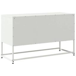 Berkfield Home TV Cabinet White 100.5x39x60.5 cm Steel - thumbnail 8