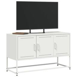 Berkfield Home TV Cabinet White 100.5x39x60.5 cm Steel - thumbnail 4