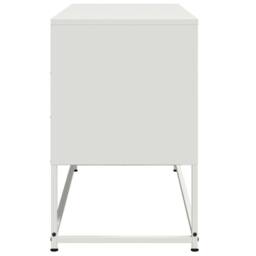 Berkfield Home TV Cabinet White 100.5x39x60.5 cm Steel - thumbnail 7