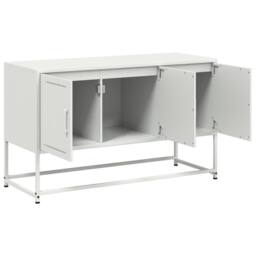 Berkfield Home TV Cabinet White 100.5x39x60.5 cm Steel - thumbnail 9