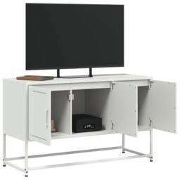 Berkfield Home TV Cabinet White 100.5x39x60.5 cm Steel - thumbnail 5