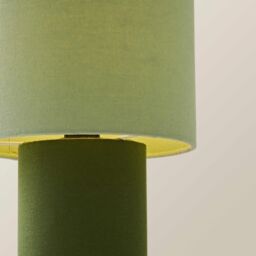 ValueLights Bobby Colour Clash Duo Fabric Table Lamp with LED Bulb in Green - thumbnail 4