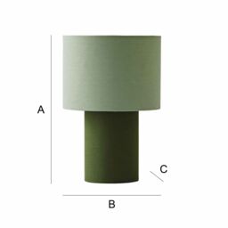 ValueLights Bobby Colour Clash Duo Fabric Table Lamp with LED Bulb in Green - thumbnail 7