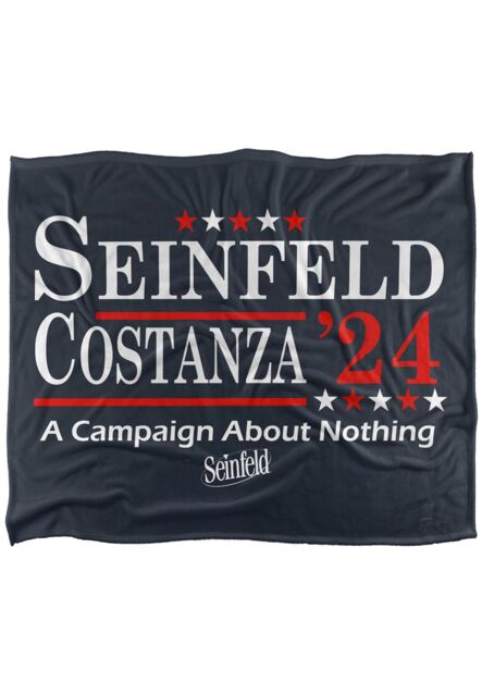 Warner Brothers Seinfeld Costanza 24 Blanket, 152x127 cm Silky Touch Super Soft Throw Blanket in White - image 1