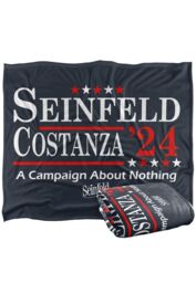 Warner Brothers Seinfeld Costanza 24 Blanket, 152x127 cm Silky Touch Super Soft Throw Blanket in White - thumbnail 2