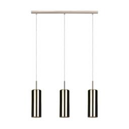 Eglo Selvino Satin Nickel 3 Light Pendant Light in Silver - thumbnail 2