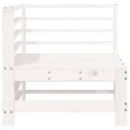 Berkfield Home Beautiful Garden Corner Sofas 2 pcs White Solid Wood Pine - thumbnail 4