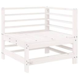 Berkfield Home Beautiful Garden Corner Sofas 2 pcs White Solid Wood Pine