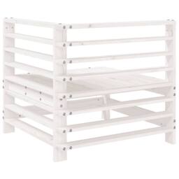 Berkfield Home Beautiful Garden Corner Sofas 2 pcs White Solid Wood Pine - thumbnail 6