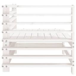 Berkfield Home Beautiful Garden Corner Sofas 2 pcs White Solid Wood Pine - thumbnail 5