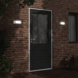 Berkfield Home Outdoor Wall Lights 2pcs Silver Stainless Steel - thumbnail 1