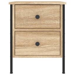 Berkfield Home Bedside Cabinet Sonoma Oak 40x42x50 cm Engineered Wood in Light Tan - Size: 40 x 42 x 50 cm - thumbnail 5