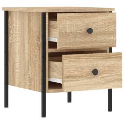 Berkfield Home Bedside Cabinet Sonoma Oak 40x42x50 cm Engineered Wood in Light Tan - Size: 40 x 42 x 50 cm - thumbnail 6