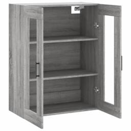 Berkfield Home Wall Mounted Cabinet Grey Sonoma 69.5x34x90 cm - thumbnail 7