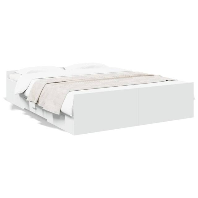 Berkfield Home Bed Frame with Drawers without Mattress White 150x200 cm King Size - image 1