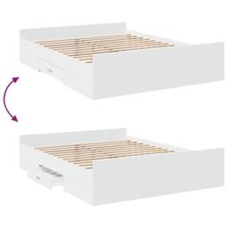 Berkfield Home Bed Frame with Drawers without Mattress White 150x200 cm King Size - thumbnail 7