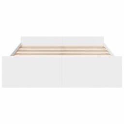 Berkfield Home Bed Frame with Drawers without Mattress White 150x200 cm King Size - thumbnail 4