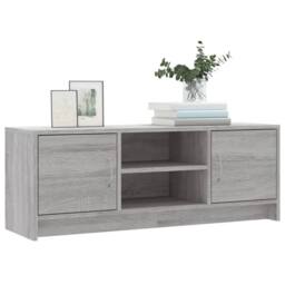 Berkfield Home TV Cabinet Grey Sonoma 102x30x37.5 cm Engineered Wood - thumbnail 3