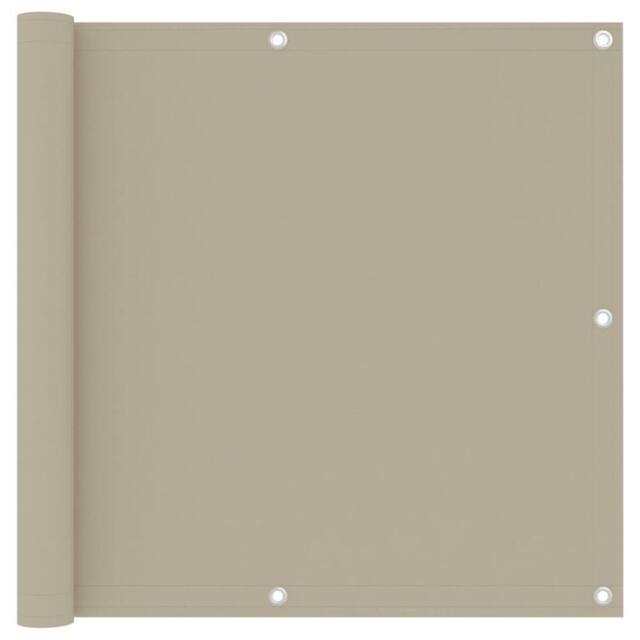 Berkfield Home Balcony Screen Beige 90x500 cm Oxford Fabric - image 1