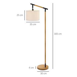 EONLION Floor Lamp with 350 Degree Rotating Lampshade in Brown - thumbnail 2