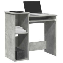 Berkfield Home Desk with Shelves Concrete Grey 84x40x78 cm Engineered Wood - Size: 84 x 40 x 78 cm - thumbnail 1