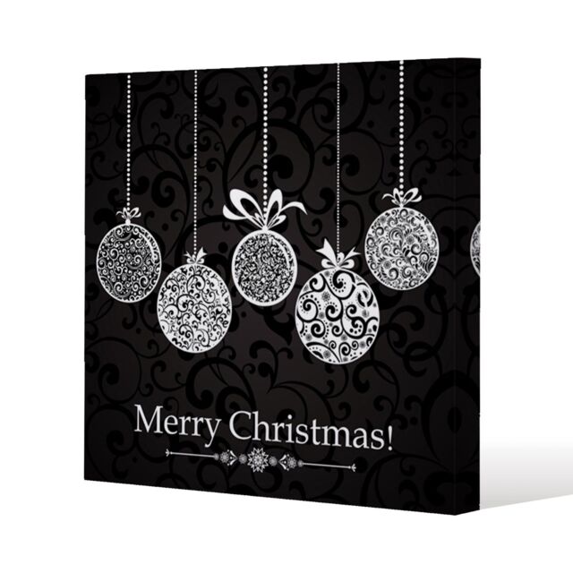 Benjamin Tate Design Vintage christmas balls (canvas) / 61 x 61 x 4cm in Natural - Size: 61 x 61 x 4 cm - image 1