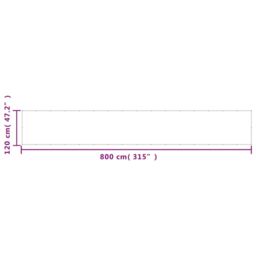 Berkfield Home Balcony Screen Sand 120x800 cm 100% Polyester Oxford in Yellow - thumbnail 6