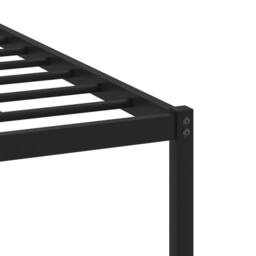 Berkfield Home Metal Bed Frame without Mattress Sonoma Oak 120x200 cm in Black - Size: Small Double - thumbnail 8