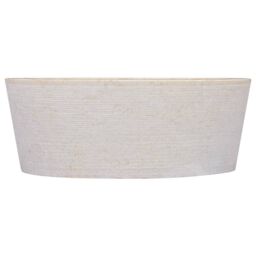 Berkfield Home Sink Cream √ò40x15 cm Marble - Size: 40x15 cm - thumbnail 3