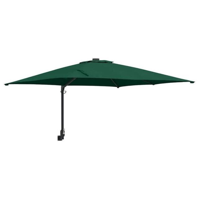 Berkfield Home Patio Umbrella Green Polyester 300 cm x 300 cm Collapsible - image 1