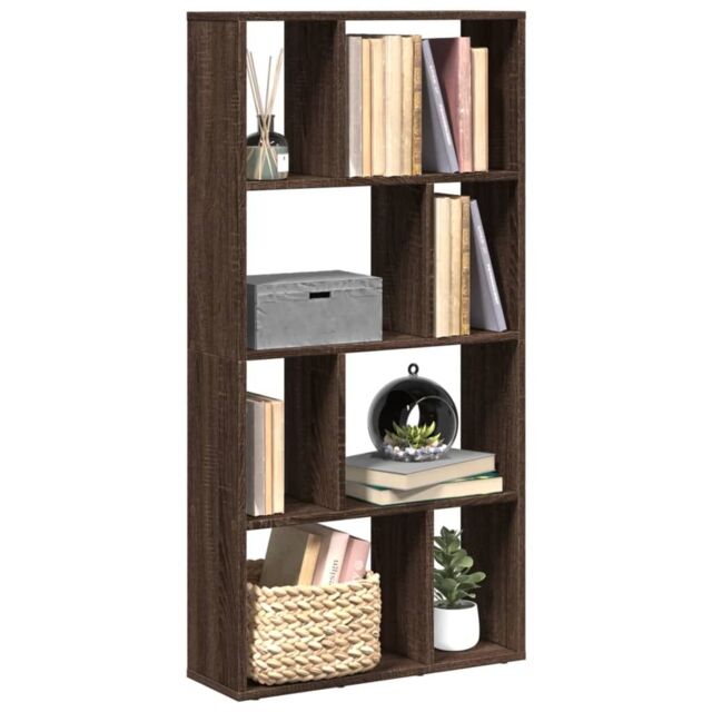 Berkfield Home Bookcase Brown Oak 60x20x120 cm Engineered Wood - Size: 60 x 20 x 120 cm - image 1