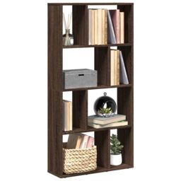 Berkfield Home Bookcase Brown Oak 60x20x120 cm Engineered Wood - Size: 60 x 20 x 120 cm - thumbnail 1