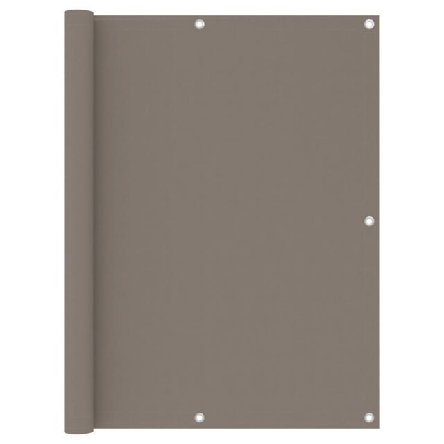 Berkfield Home Balcony Screen Taupe 120x300 cm Oxford Fabric in Beige - image 1