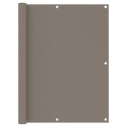 Berkfield Home Balcony Screen Taupe 120x300 cm Oxford Fabric in Beige - thumbnail 1